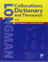 Longman Collocations Dictionary and Thesaurus [5th edition]
 1408252260