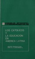 Los Católicos y la Educación en América Latina: Nuevas Perspectivas para el Planeamiento