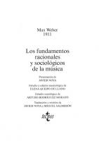 Los Fundamentos Racionales Y Sociologicos De La Musica (1911)