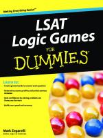 LSAT Logic Games For Dummies [1 ed.]
 0470525142, 9780470525142, 0470590149, 9780470590140