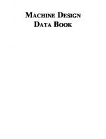 Machine Design Data Book [1 ed.]
 9351342840, 9789351342847