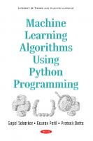 Machine learning algorithms using Python programming
 9781536195125, 153619512X