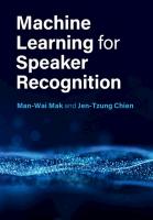 Machine Learning for Speaker Recognition
 1108428126, 9781108428125
