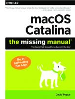 macOS Catalina: The Missing Manual [first ed.]
 9781492075066