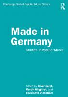 Made in Germany: Studies in Popular Music
 9781351200776, 1351200771