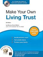 Make Your Own Living Trust  [8th ed.]
 1413305695, 9781413307375, 9781413305692
