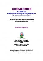 Makonde-Swahili-English dictionary
 9789987691326