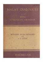 Malay dialogues with colloquial grammar