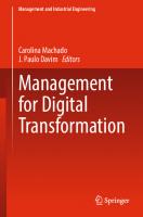 Management for Digital Transformation (Management and Industrial Engineering)
 3031420594, 9783031420597