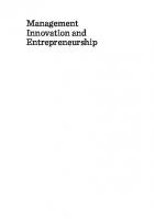 Management Innovation and Entrepreneurship : A Global Perspective [1 ed.]
 9781443884266, 9781443874649
