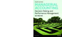 Managerial Accounting for Business Decisions: Decision Making and Performance Improvement. Ray Proctor [4th ed]
 9780273764489, 0273764489