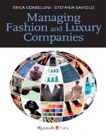 Managing Fashion and Luxury Companies [2009 ed.]
 9788858674369