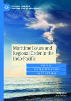 Maritime Issues and Regional Order in the Indo-Pacific (Palgrave Studies in Maritime Politics and Security)
 3030680371, 9783030680374