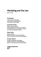 Marketing and the law [Sixth edition.]
 9780409350685, 0409350680