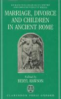 Marriage, Divorce, and Children in ancient Rome