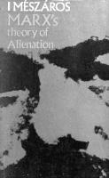 Marx's Theory of Alienation [Fifth Edition, Fifth]
 0850365546, 9780850365542