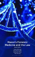 Mason’s Forensic Medicine and the Law [7 ed.]
 9781526521323,  9781526521354,  9781526521347