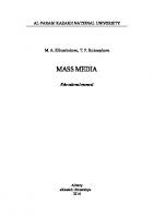 Mass media: еducational manual
 9786010404410