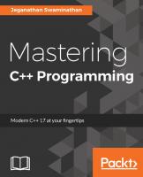 Mastering C++ Programming
 9781786461629
