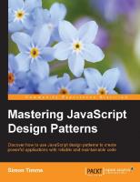 Mastering JavaScript Design Patterns
 9781783987986, 1783987987