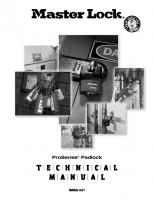 MasterLock Pro Series Padlock Technical Manual - v4.01