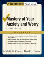 Mastery of your anxiety and worry client workbook [Second ed.]
 9780195300017