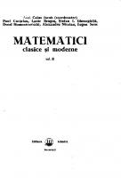 Matematici clasice și moderne [III]