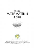Matematik 4. İlkokul. 2. Kitap