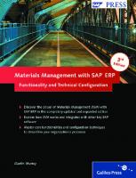 Materials Management with SAP ERP: Functionality and Technical Configuration [3 ed.]
 1592293581, 9781592293582