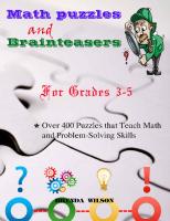 Math puzzles and Brainteasers: Over 400 Puzzles that Teach Math and Problem-Solving Skills
 9798555875389