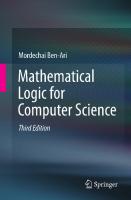 Mathematical Logic for Computer Science [3 ed.]
 9781447141280, 9781447141297, 0001447141288, 1447141288