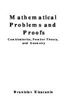 Mathematical Problems and Proofs: Combinatorics, Number Theory, and Geometry [ebook ed.]
 0306469634, 9780306469633