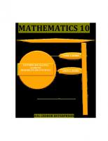 Mathematics 10: Grade 10 Mathematics Worktext/Workbook
 9781983254550, 198325455X