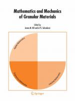 Mathematics and Mechanics of Granular Materials
 9781402037818, 1402037813