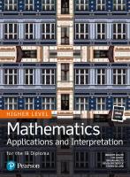 Mathematics Applications and Interpretation for the IB Diploma Higher Level
 9780435193447