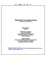 Mathematics for Computer Science (MIT 6.042J)