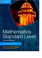 Mathematics Standard Level for the IB Diploma Exam Preparation Guide SL [1 ed.]
 1107653150, 9781107653153