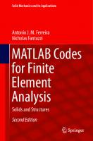 MATLAB Codes for Finite Element Analysis: Solids and Structures [2nd ed.]
 9783030479510, 9783030479527