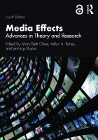 Media Effects: Advances in Theory and Research [4 ed.]
 2019009967, 9781138590182, 9781138590229, 9780429491146