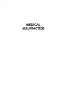 Medical Malpractice: A Comprehensive Analysis
 9780313003981, 9780865692794