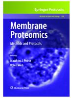 Membrane Proteomics: Methods and Protocols (Methods in Molecular Biology, 528)
 1603273093, 9781603273091