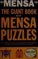 Mensa giant puzzle book
 9781858686257, 1858686253