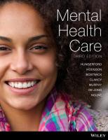 Mental Health Care 3rd Edition [3 ed.]
 9781405124553, 9780730344612