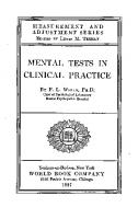 Mental tests in clinical practice