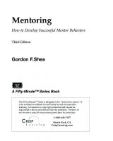 Mentoring : How to Develop Successful Mentor Behaviors
 9781417524341, 9781560526421
