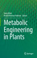 Metabolic Engineering in Plants: Fundamentals and Applications
 981167261X, 9789811672613