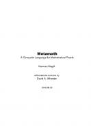 Metamath: A Computer Language for Mathematical Proofs
 9780359702237