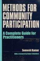 Methods for Community Participation: A Complete Guide for Practitioners
 1853395544, 9781853395543