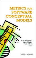 Metrics For Software Conceptual Models
 9781860946066, 9781860944970