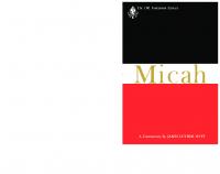 Micah: A Commentary (The New Testament Library)
 0664232337, 9780664232337